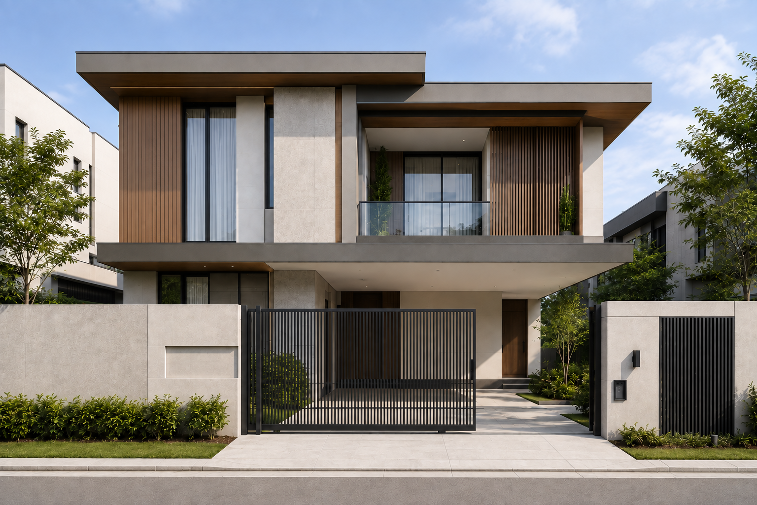 Contemporary residence exterior designed and delivered by JW Design