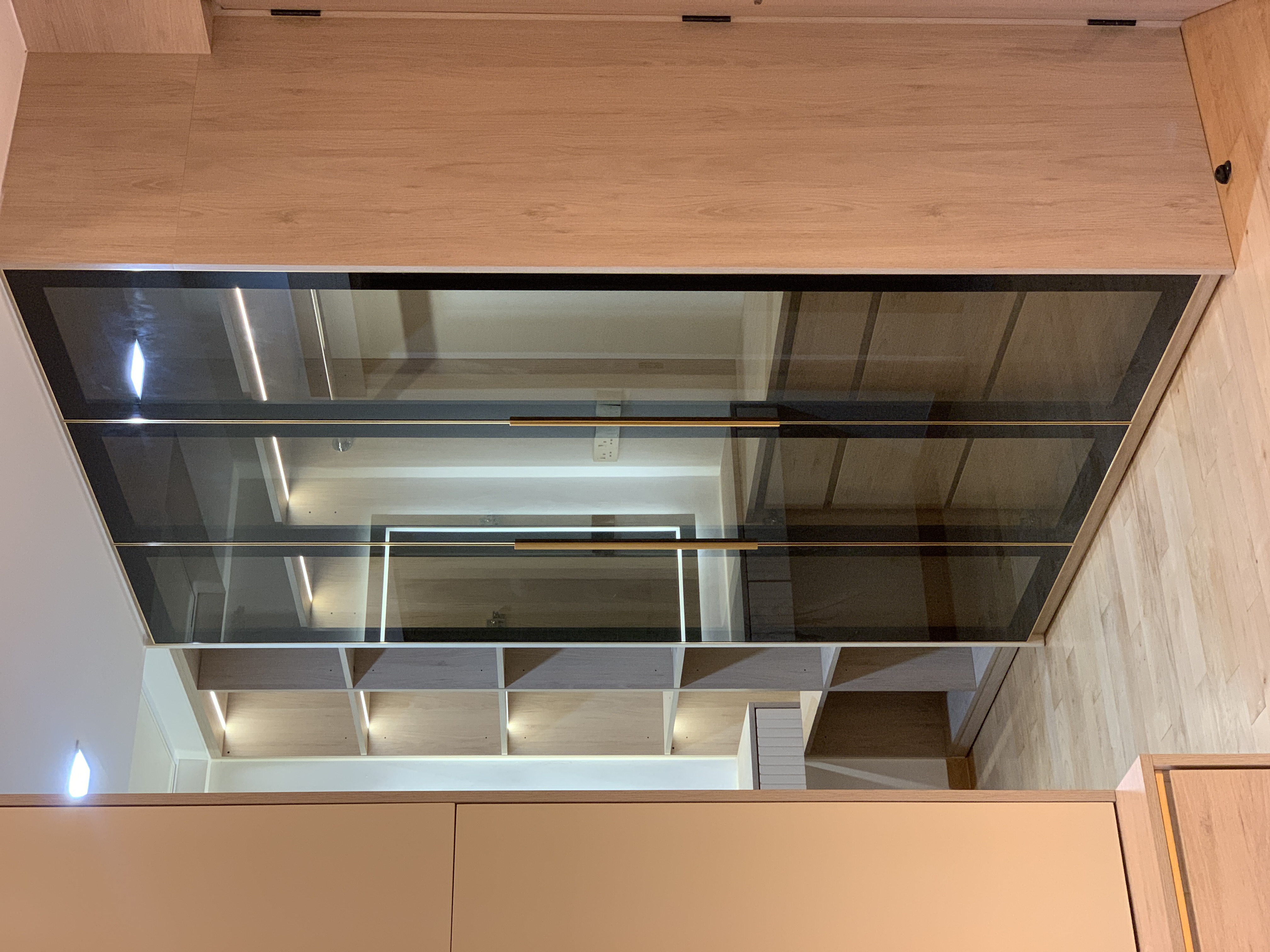 Bandar Utama tinted-glass wardrobe detail