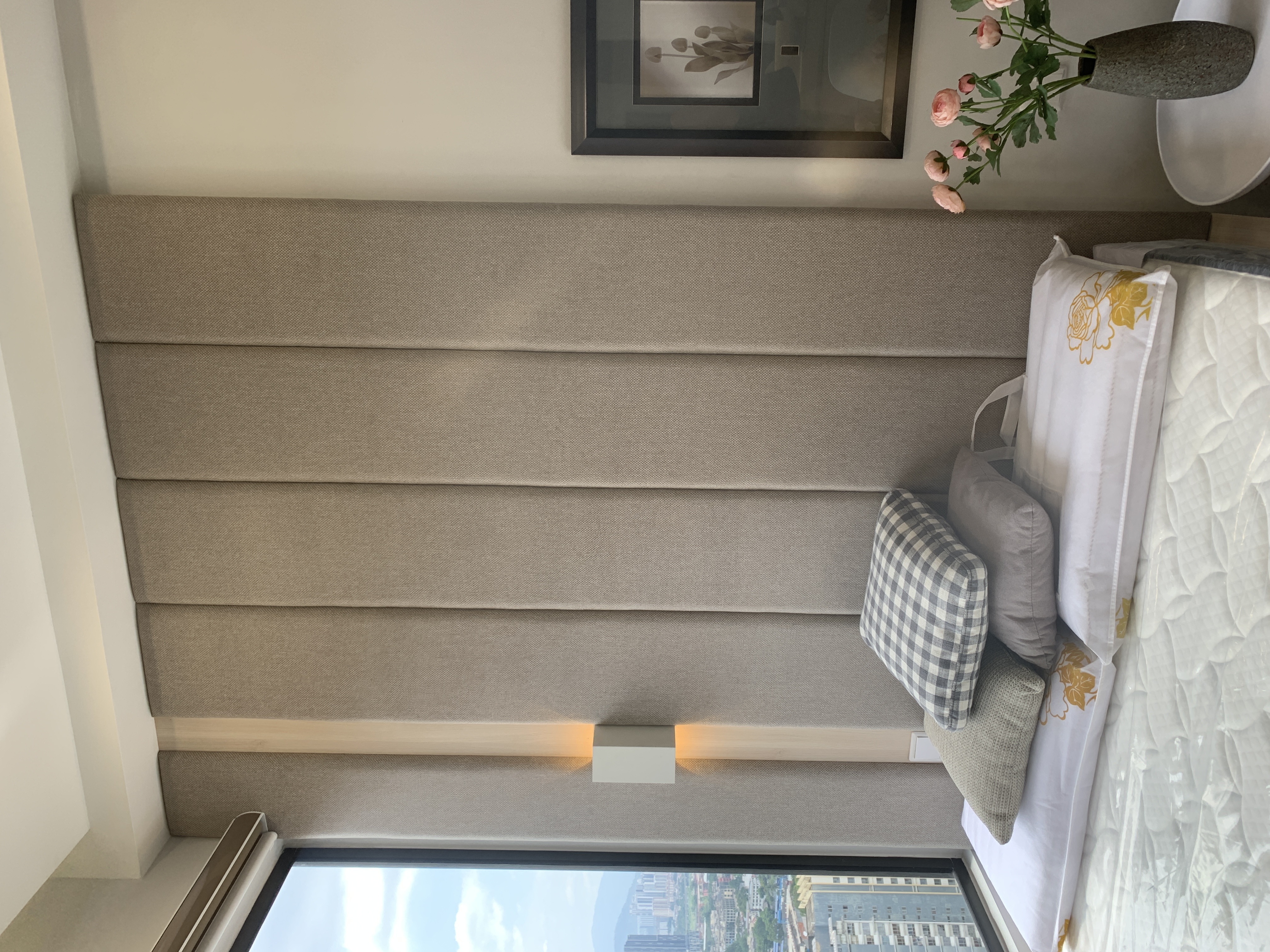 The Birch upholstered bedroom feature wall