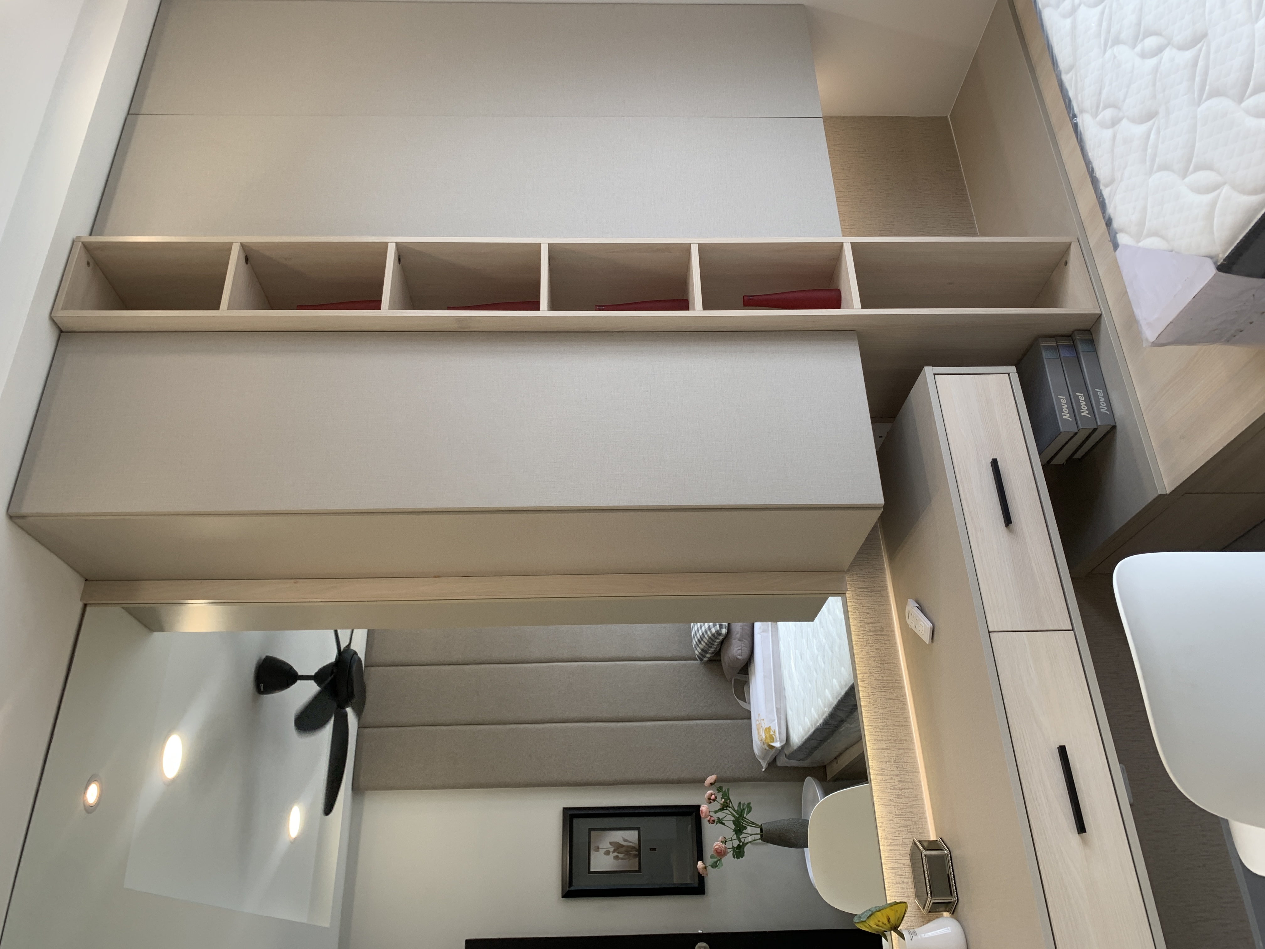 The Birch dressing vanity and shelving